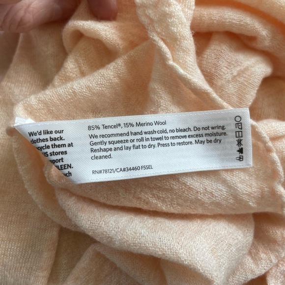 Eileen Fisher Merino Wool Blend Semi Sheer Sweater XS - Picture 7 of 7